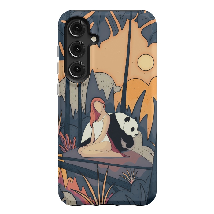 Galaxy S24 Plus StrongFit The panda and the girl by Steve Wade (Swade)