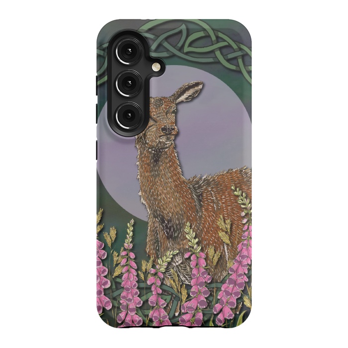Galaxy S24 StrongFit Woodland Deer Doe by Lotti Brown