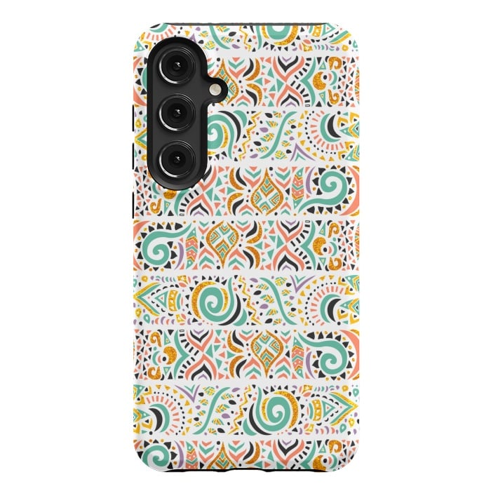Galaxy S24 Plus StrongFit Jungle doodles day by Pom Graphic Design