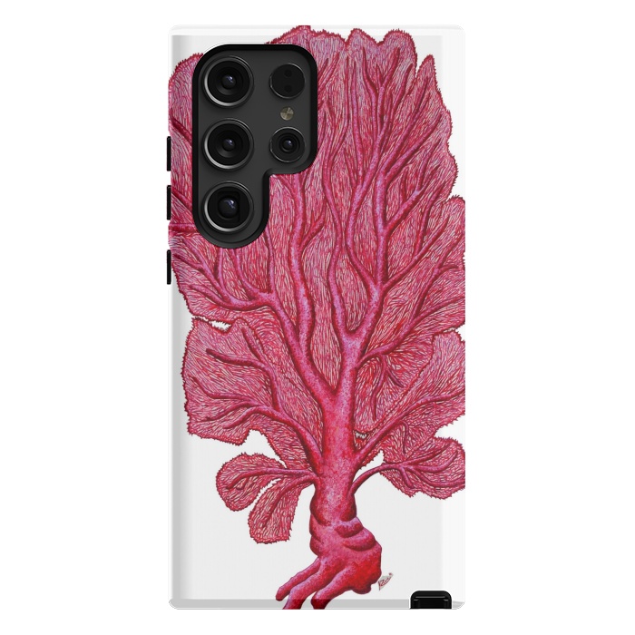 Galaxy S24 Ultra StrongFit Pink Red Coral Gorgona by Chloe Yzoard