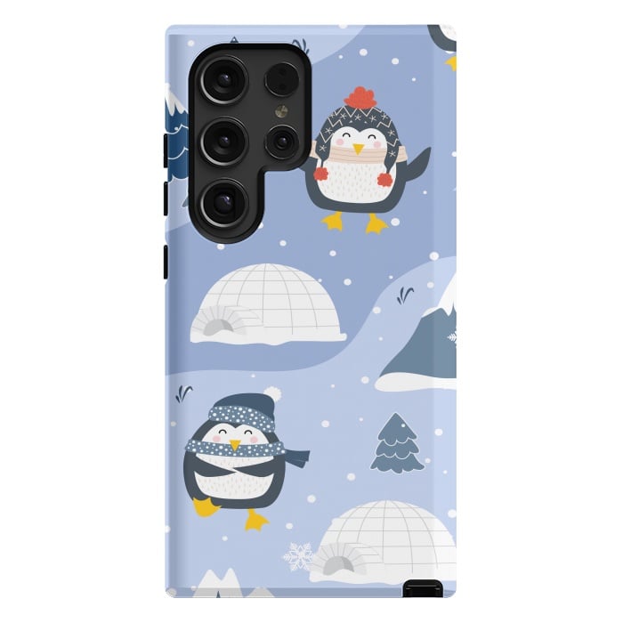 Galaxy S24 Ultra StrongFit winter happy penguins by haroulita