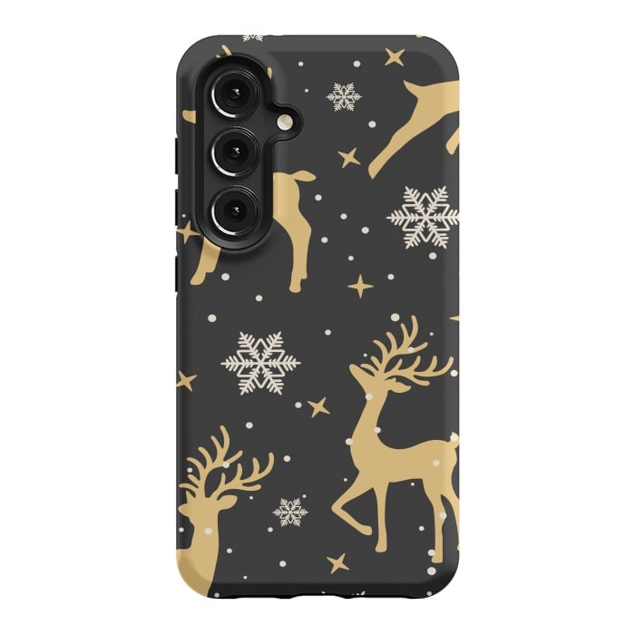 Galaxy S24 StrongFit gold deers xmas  by haroulita