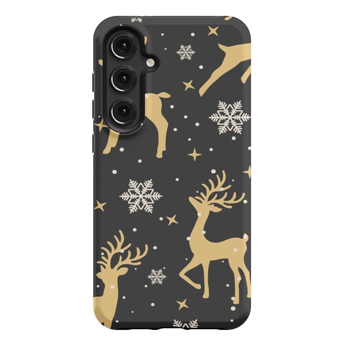 Galaxy S24 Plus StrongFit gold deers xmas  by haroulita