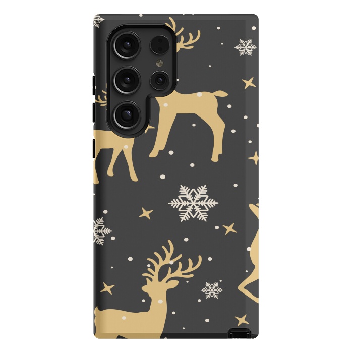 Galaxy S24 Ultra StrongFit gold deers xmas  by haroulita