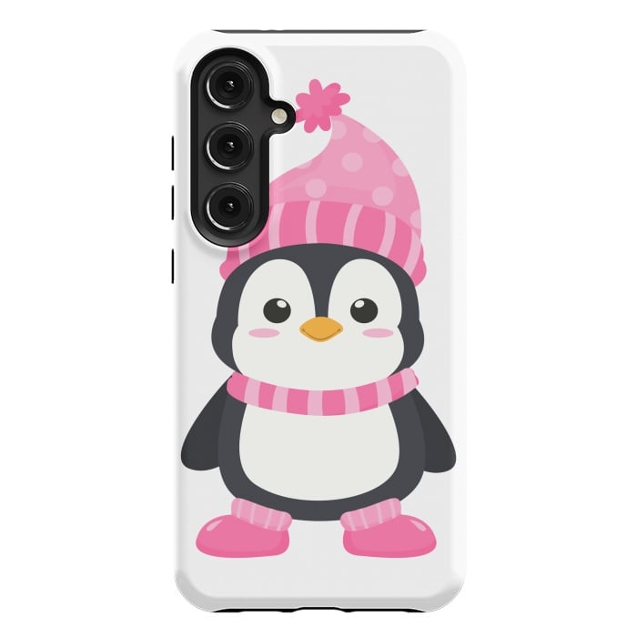 Galaxy S24 Plus StrongFit cute pink penguin  by haroulita