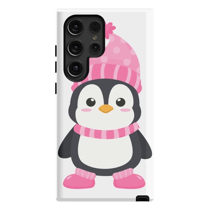 Galaxy S24 Ultra StrongFit cute pink penguin  by haroulita