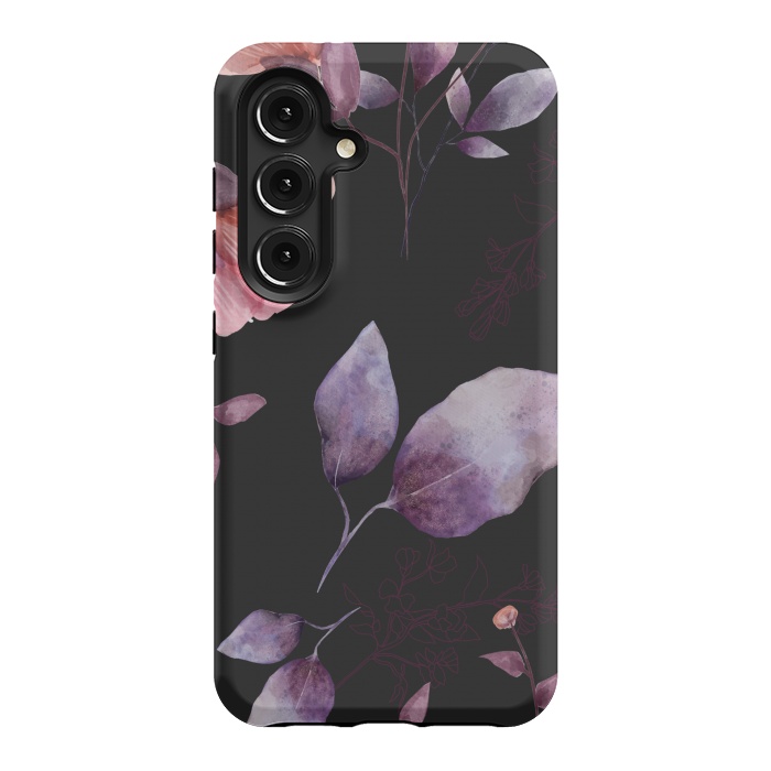 Galaxy S24 StrongFit rose gray flowers by haroulita