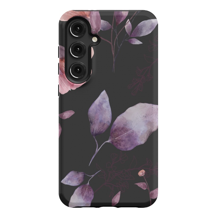 Galaxy S24 Plus StrongFit rose gray flowers by haroulita