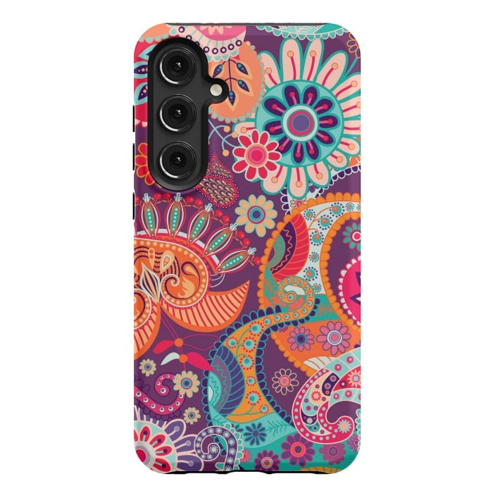 Galaxy S24 Plus StrongFit Figure in bright flowers by ArtsCase