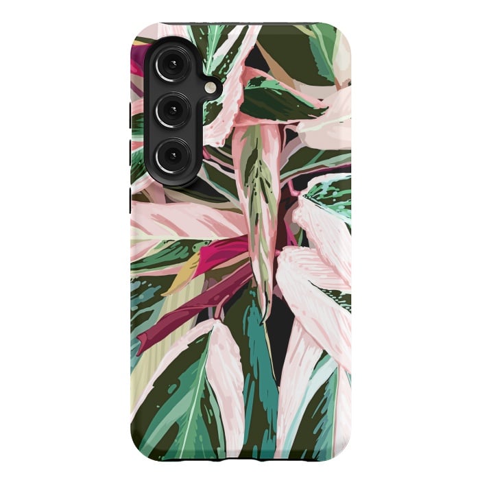 Galaxy S24 Plus StrongFit Tropical Variegated Houseplant by Uma Prabhakar Gokhale