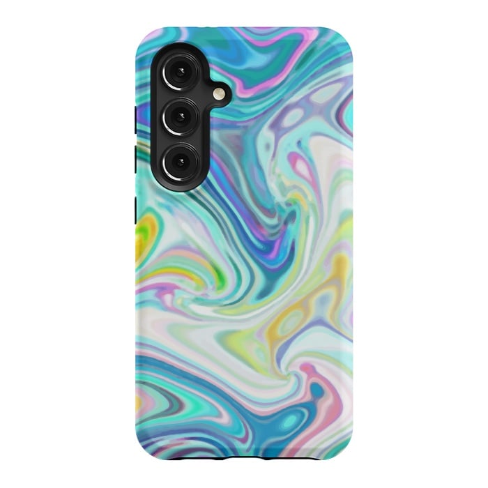 Galaxy S24 StrongFit Digitalart Abstract Marbling G597 by Medusa GraphicArt