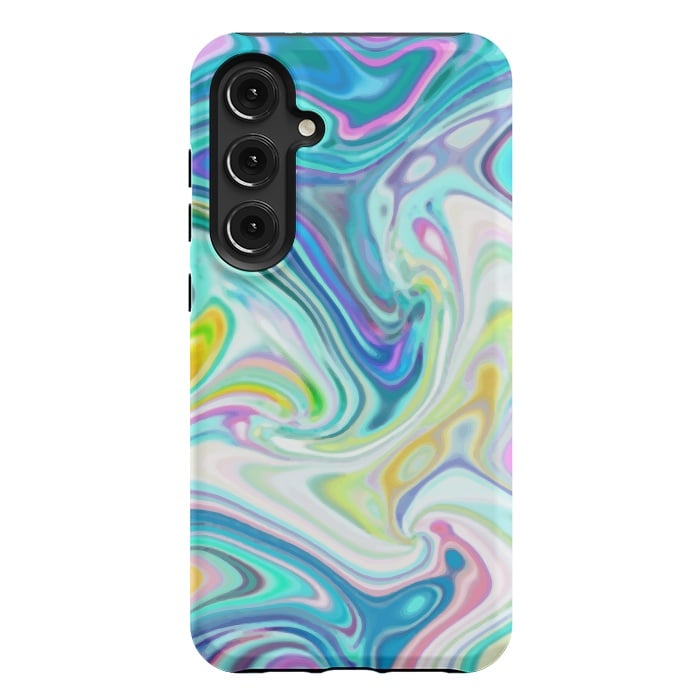 Galaxy S24 Plus StrongFit Digitalart Abstract Marbling G597 by Medusa GraphicArt