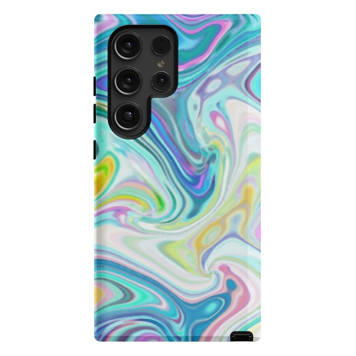 Galaxy S24 Ultra StrongFit Digitalart Abstract Marbling G597 by Medusa GraphicArt