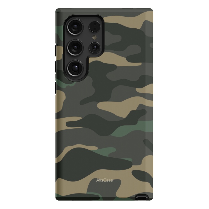Galaxy S24 Ultra StrongFit Green Camo by ArtsCase