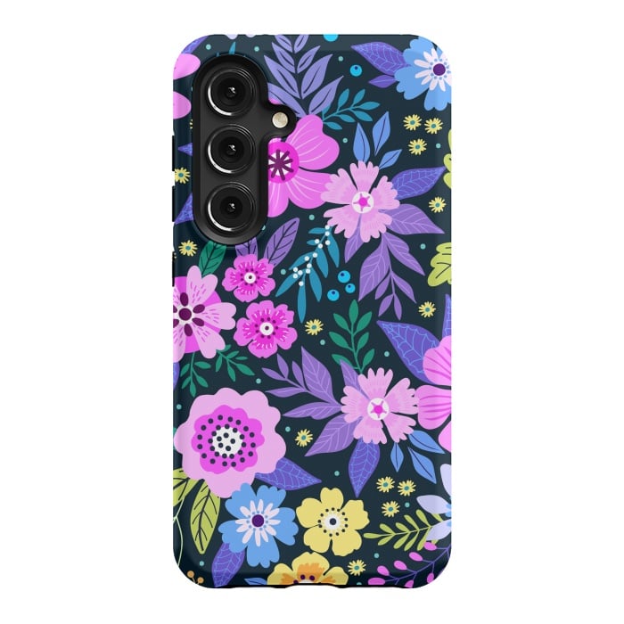 Galaxy S24 StrongFit Pink Multicolor WildFlowers at Best by ArtsCase