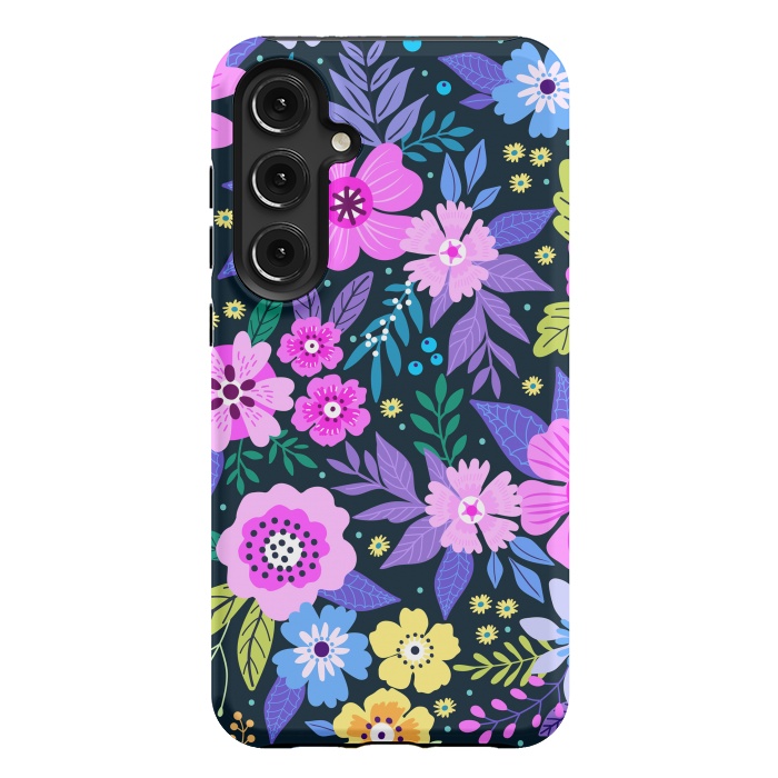Galaxy S24 Plus StrongFit Pink Multicolor WildFlowers at Best by ArtsCase