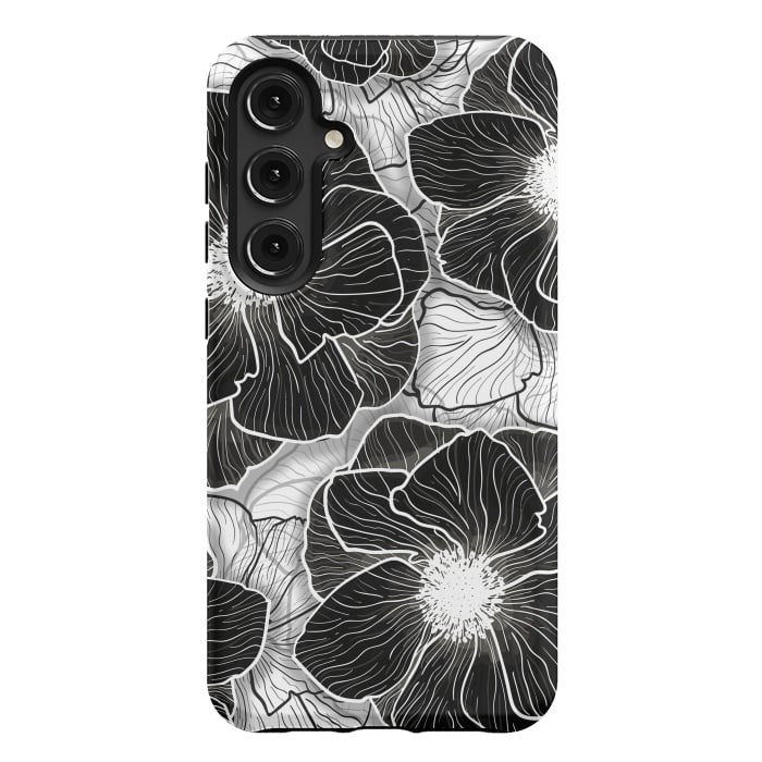 Galaxy S24 Plus StrongFit Anemones Wildflower Illustration G599 by Medusa GraphicArt