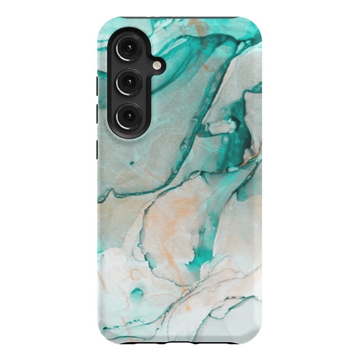 Galaxy S24 Plus StrongFit Tropical Green Marble by ArtsCase
