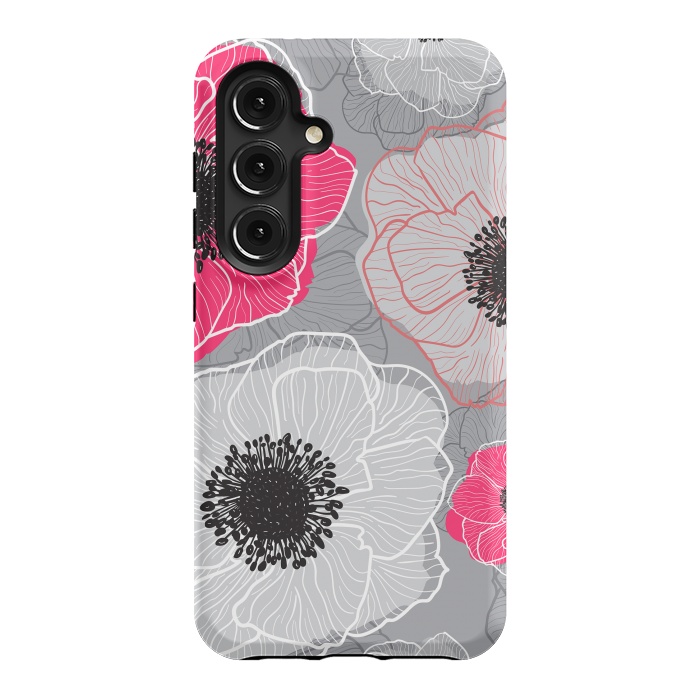 Galaxy S24 StrongFit Colorful Anemones Wildflower G603 by Medusa GraphicArt