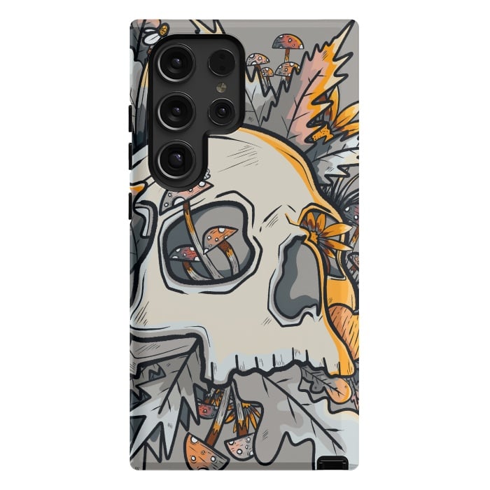 Galaxy S24 Ultra StrongFit The mushrooms and skull by Steve Wade (Swade)