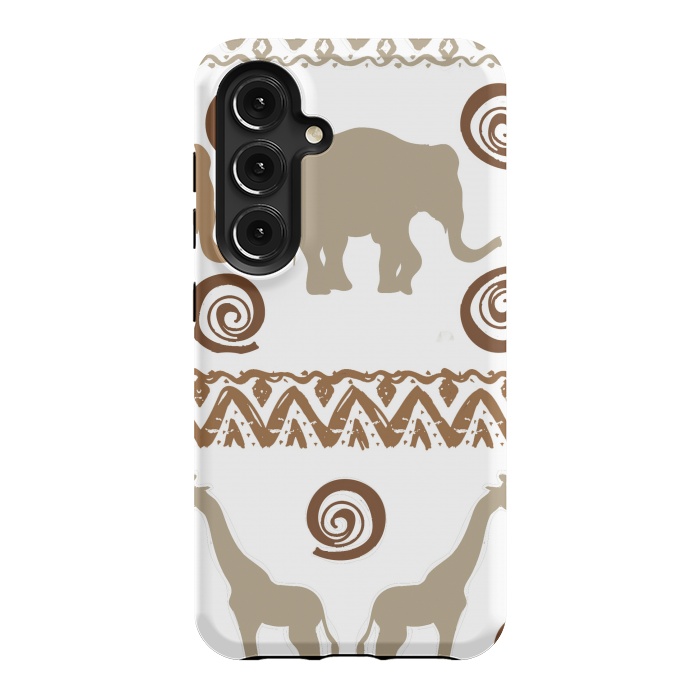 Galaxy S24 StrongFit giraffe and elephant by haroulita