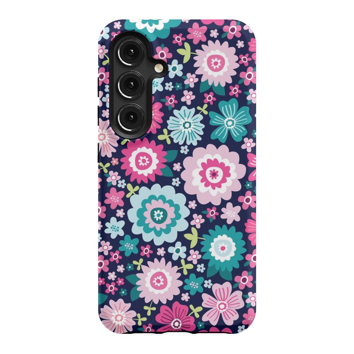 Galaxy S24 StrongFit Cute pattern in colorful flower  by ArtsCase