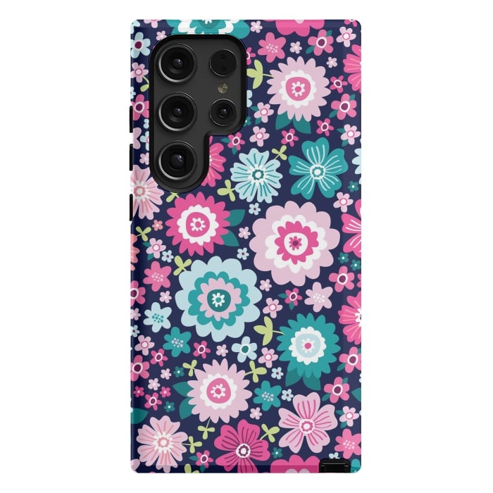 Galaxy S24 Ultra StrongFit Cute pattern in colorful flower  by ArtsCase