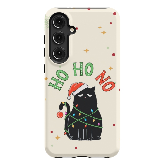 Galaxy S24 Plus StrongFit Cat and Christmas NO by Coffee Man