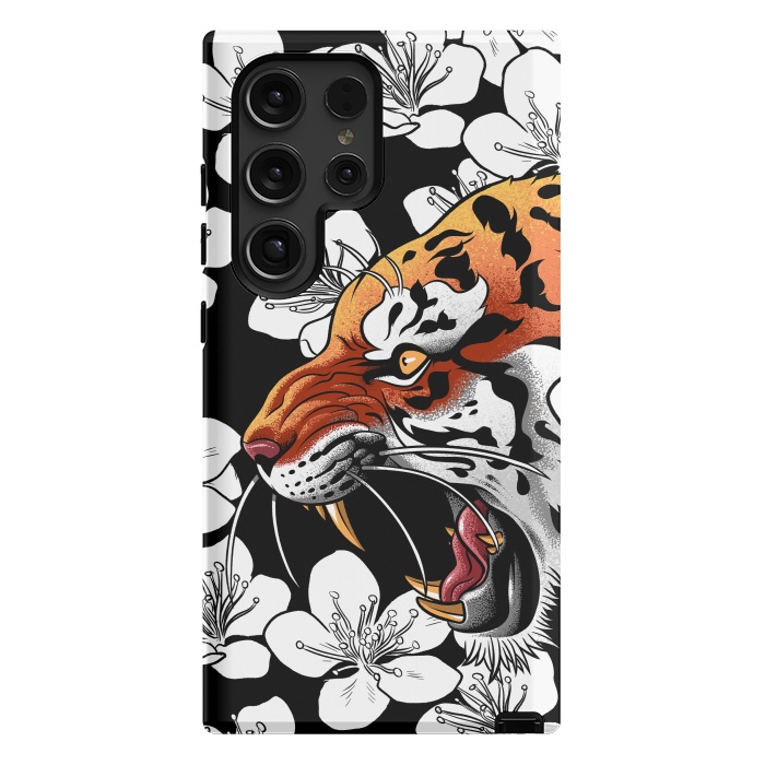 Galaxy S24 Ultra StrongFit Flowers Tiger by Alberto