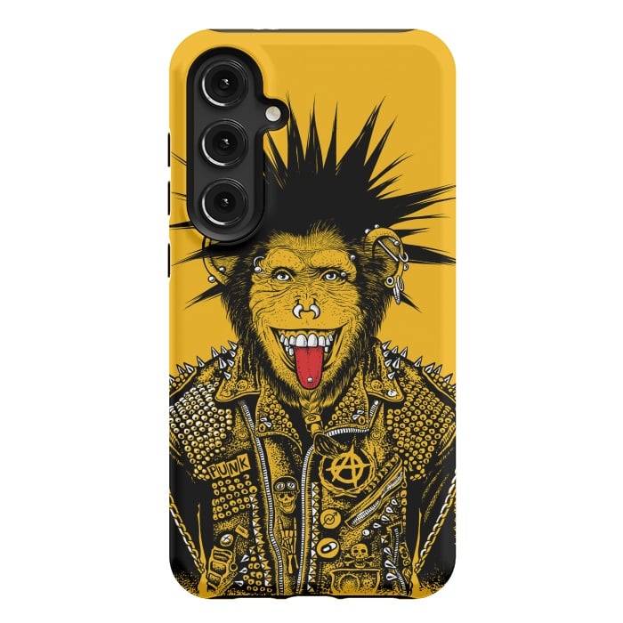 Galaxy S24 Plus StrongFit Yellow punk monkey by Alberto