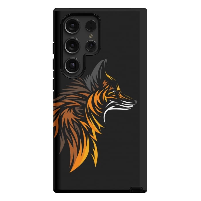 Galaxy S24 Ultra StrongFit Tribal fox face by Alberto
