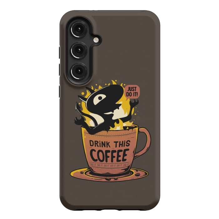 Galaxy S24 Plus StrongFit Luci Coffee by eduely
