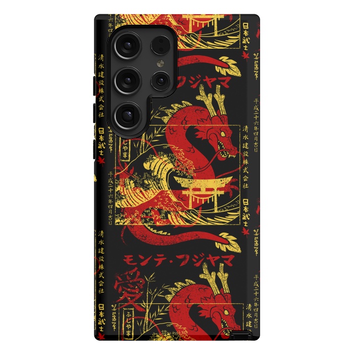 Galaxy S24 Ultra StrongFit Red chinese dragon gold by Alberto