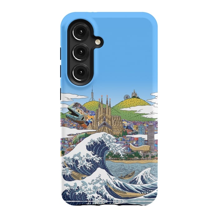 Galaxy S24 StrongFit The great wave in Barcelona by Alberto