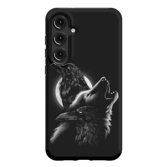 Galaxy S24 Plus StrongFit Wolf crow by Alberto