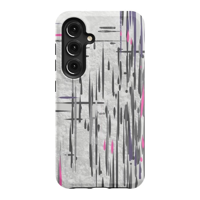 Galaxy S24 StrongFit Abstract pink and grey highlights  by Josie