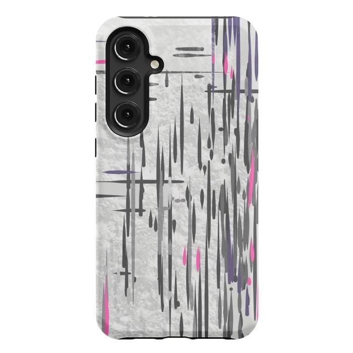 Galaxy S24 Plus StrongFit Abstract pink and grey highlights  by Josie