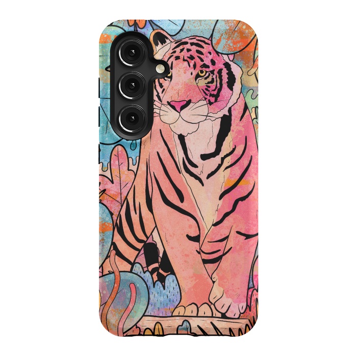 Galaxy S24 StrongFit The big tiger cat by Steve Wade (Swade)