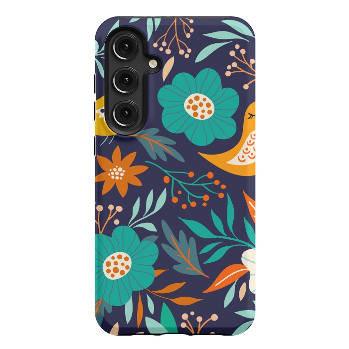Galaxy S24 Plus StrongFit Bird With Flowers by ArtsCase