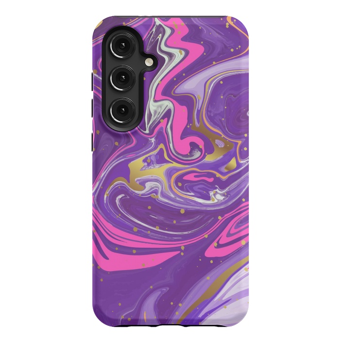 Galaxy S24 Plus StrongFit Liquid Marble Purple COLORS by ArtsCase