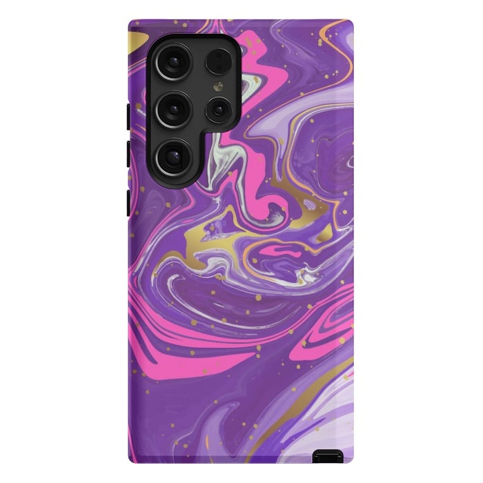 Galaxy S24 Ultra StrongFit Liquid Marble Purple COLORS by ArtsCase