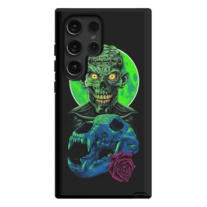 Galaxy S24 Ultra StrongFit Skull and flower zombie by Alberto