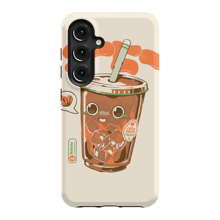 Galaxy S24 StrongFit Cute Cold Brew Coffee  by Ilustrata