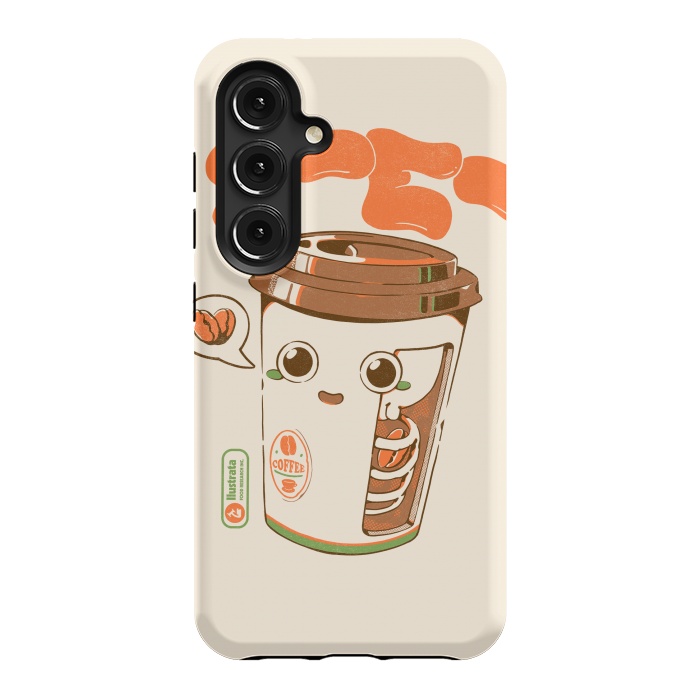 Galaxy S24 StrongFit Cute Coffee x-Ray by Ilustrata