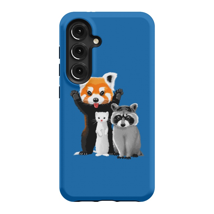 Galaxy S24 StrongFit Raccoon, ferret and red panda by Alberto