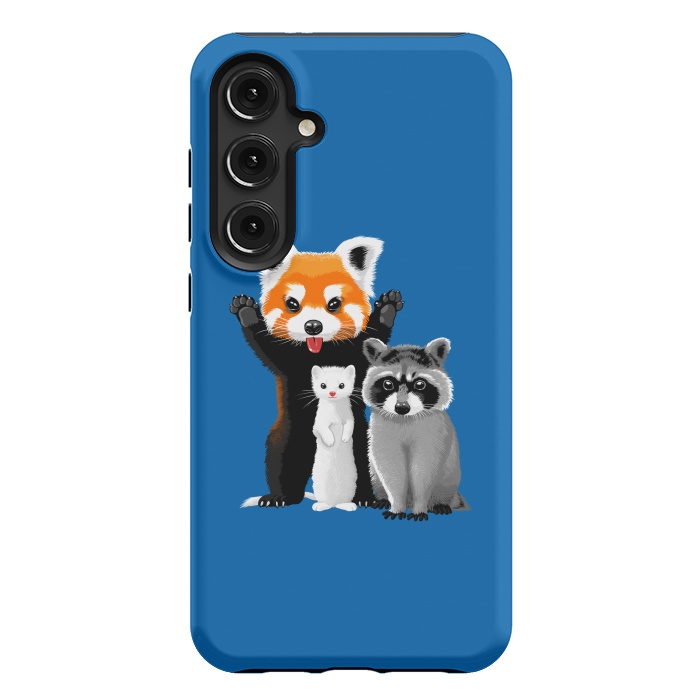 Galaxy S24 Plus StrongFit Raccoon, ferret and red panda by Alberto