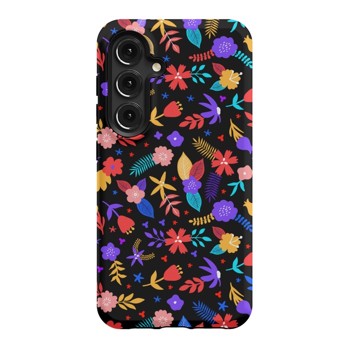 Galaxy S24 StrongFit Multicoulored Floral Design by ArtsCase