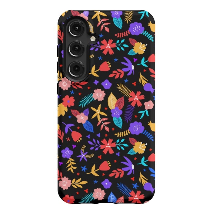 Galaxy S24 Plus StrongFit Multicoulored Floral Design by ArtsCase