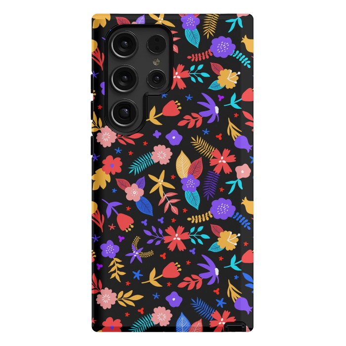 Galaxy S24 Ultra StrongFit Multicoulored Floral Design by ArtsCase
