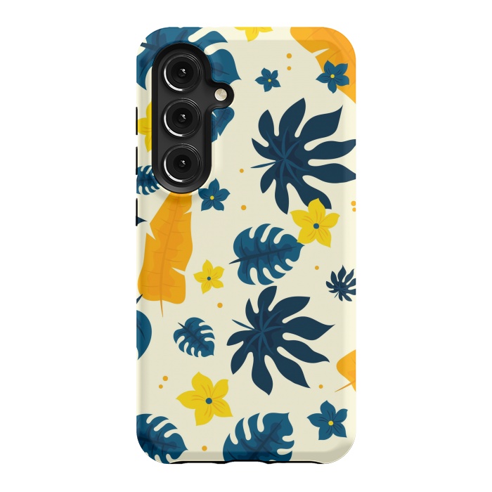 Galaxy S24 StrongFit Tropical Leaves Floral by ArtsCase